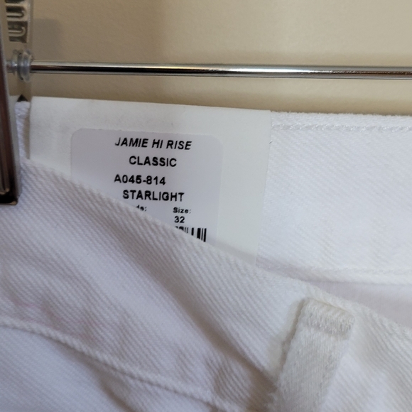 NWT Agolde Jamie Button Fly Distressed High Rise Size 32 - Picture 12 of 13